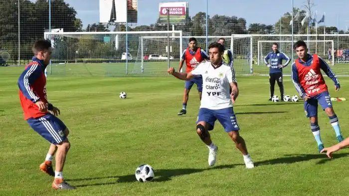 Mascherano, Agüero, Lanzini, Tagliafico y Salvio trabajaron en predio de Ezeiza