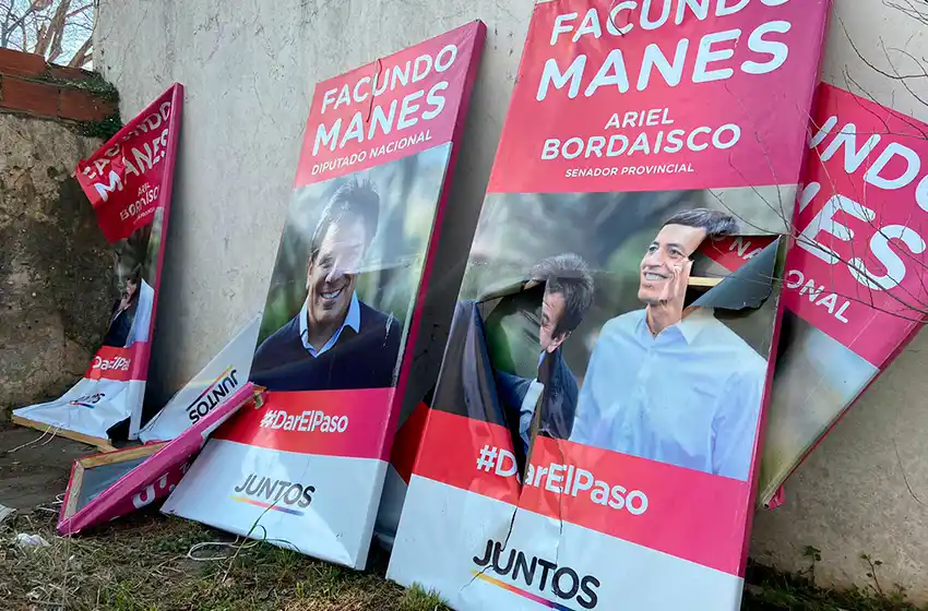 Denuncian vandalismo contra Manes en Mar del Plata