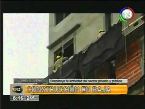 Admiten un retroceso en la construcción