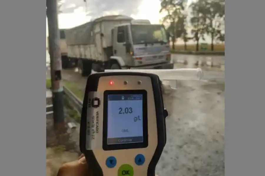 Increíble: un camionero borracho intentó coimear a los policías con efectivo y bolsas de cebolla