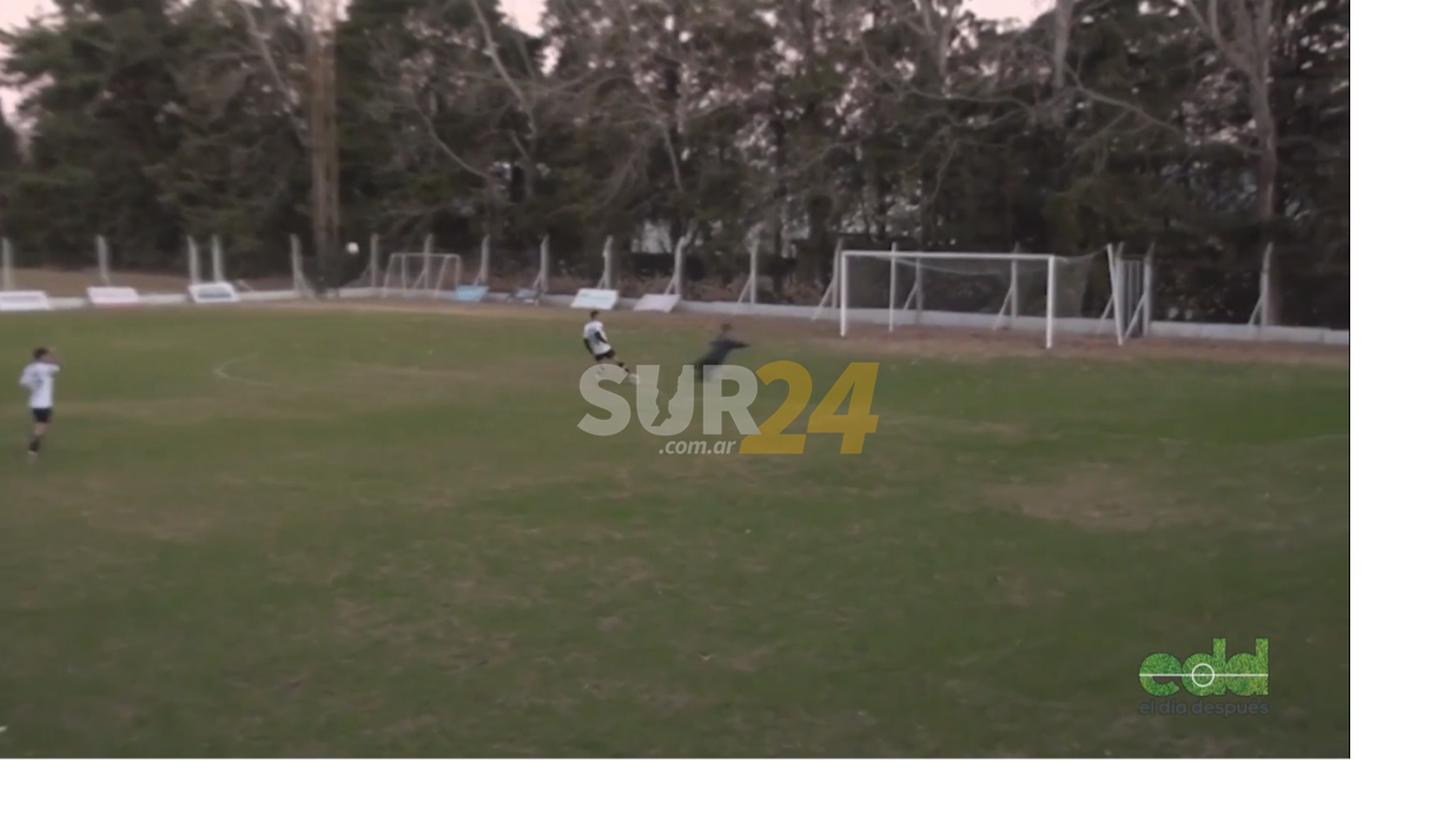 Insólito: el preparador físico se metió a la cancha para evitar un gol