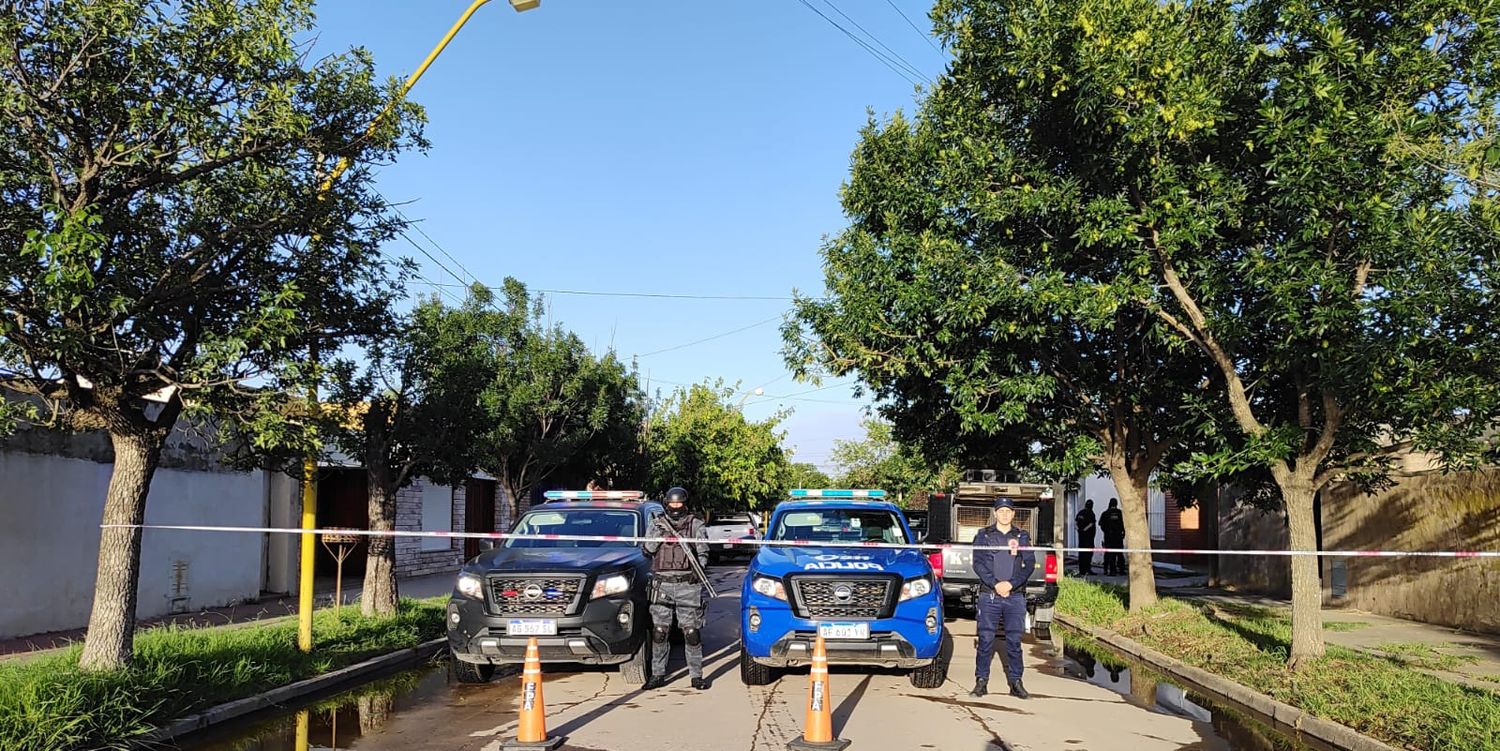 El allanamiento fue en calle Lamadrid al 1600