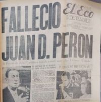 1 de julio de 1974 en Tandil: al enterarse de la muerte de Perón, cerraron comercios, bancos y escuelas