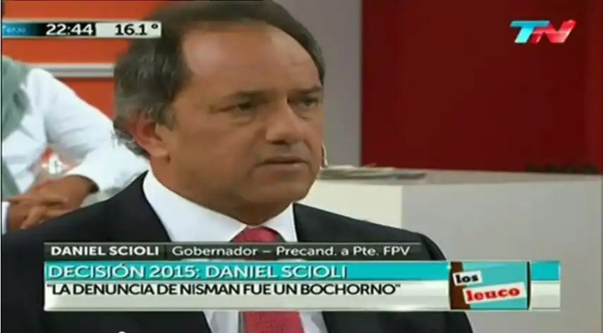 Para Scioli, "la denuncia de Nisman fue un bochorno"