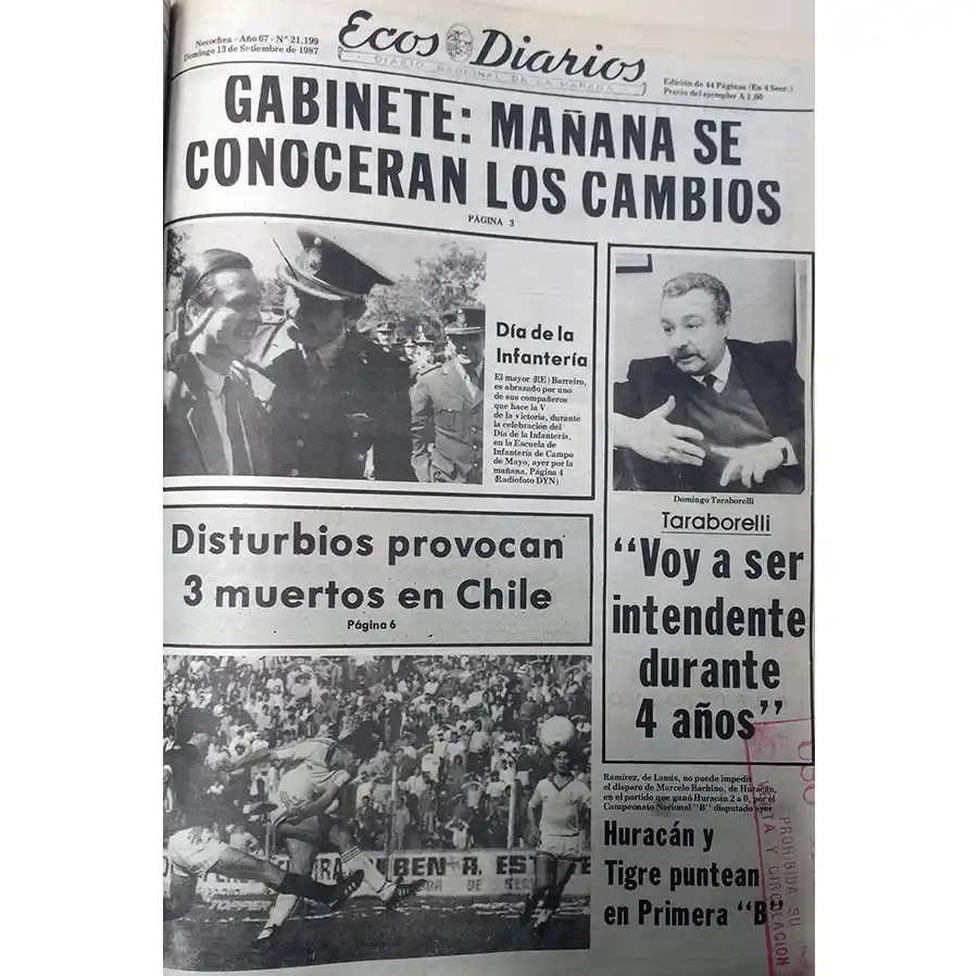 Domingo 13 de setiembre de 1987