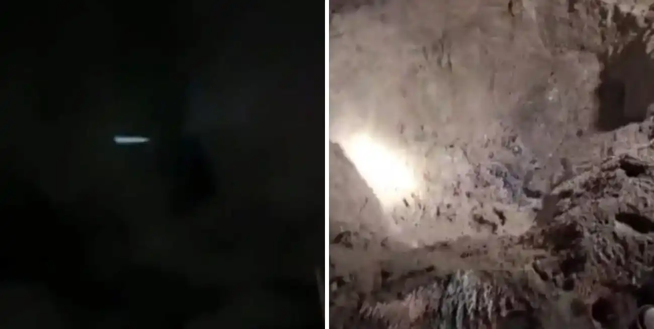 El supuesto bólido y el cráter que en teoría dejó.