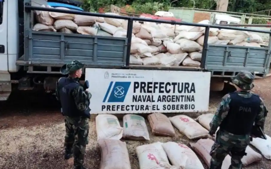 Decomisaron en Misiones casi 10 toneladas de soja que iban camino a Brasil de contrabando