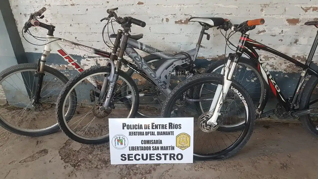 Tres aprehendidos por hurtar bicicletas