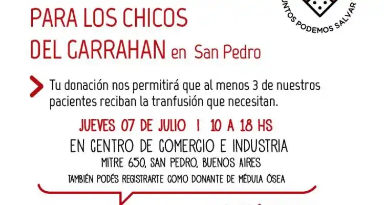 Campaña de donación de sangre para el Hospital Garrahan
