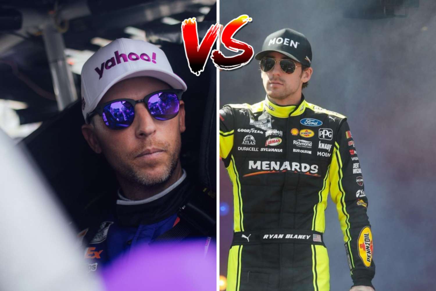 Discusión en plena carrera: la pelea entre Denny Hamlin y Ryan Blaney