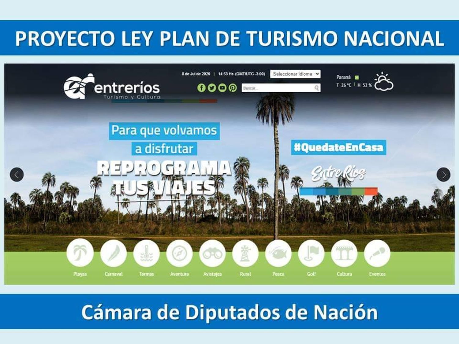 El Congreso propone un Plan de Turismo Nacional