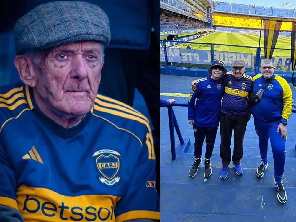 El regalo soñado: a los 81 años, un entrerriano debutó como hincha en La Bombonera