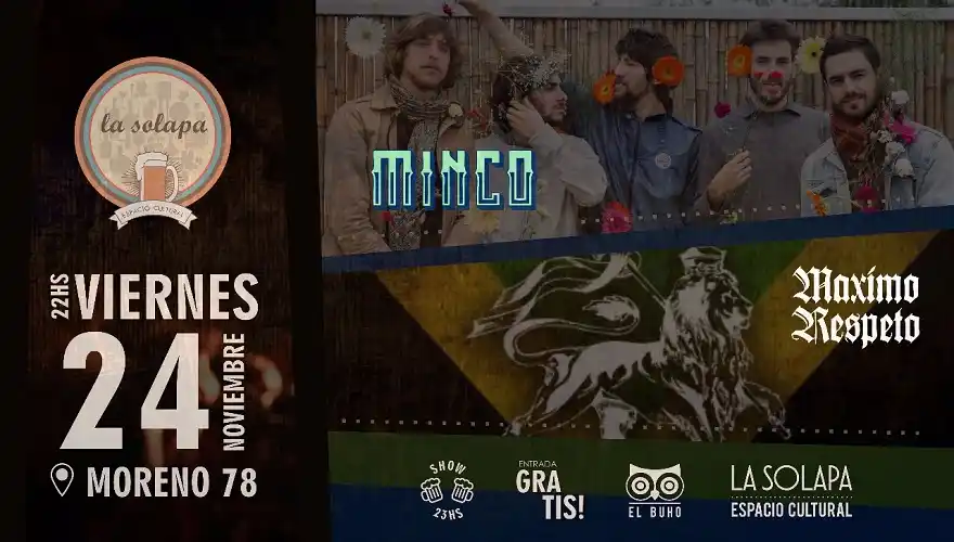 ¿Tenés planes para esta noche?: dos bandas tocarán gratis en La Solapa