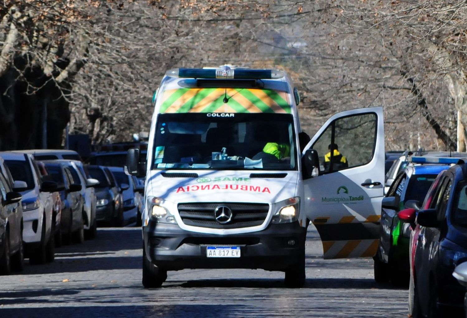 Las ambulancias viven el cotidiano de los accidentes de tránsito en la ciudad.