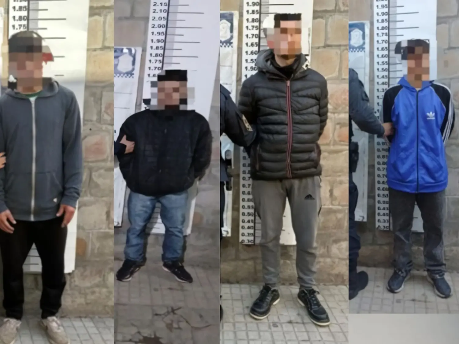 Los cuatro sujetos fueron trasladados a la Comisaría.