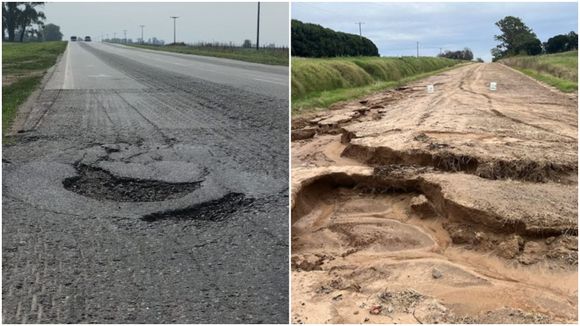 Preocupación en la Cuarta Sección porque las lluvias agravaron el deterioro de las rutas: "Los pozos ya son cráteres"