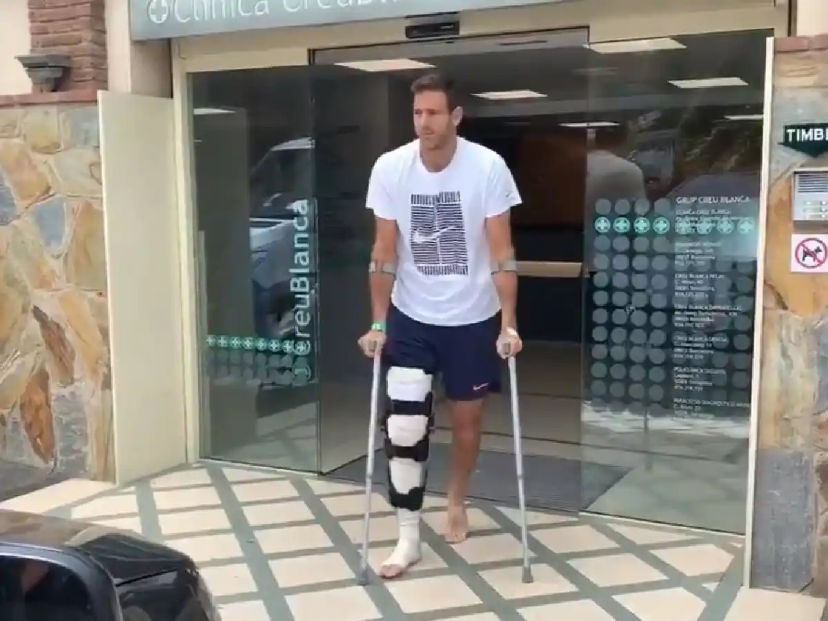 Del Potro abandonó la clínica Barcelona tras ser operado