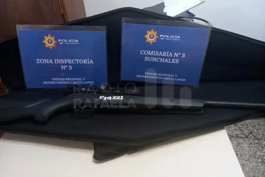 Esquivó sospechosamente un control de la GUS: tenía consigo un rifle de aire comprimido