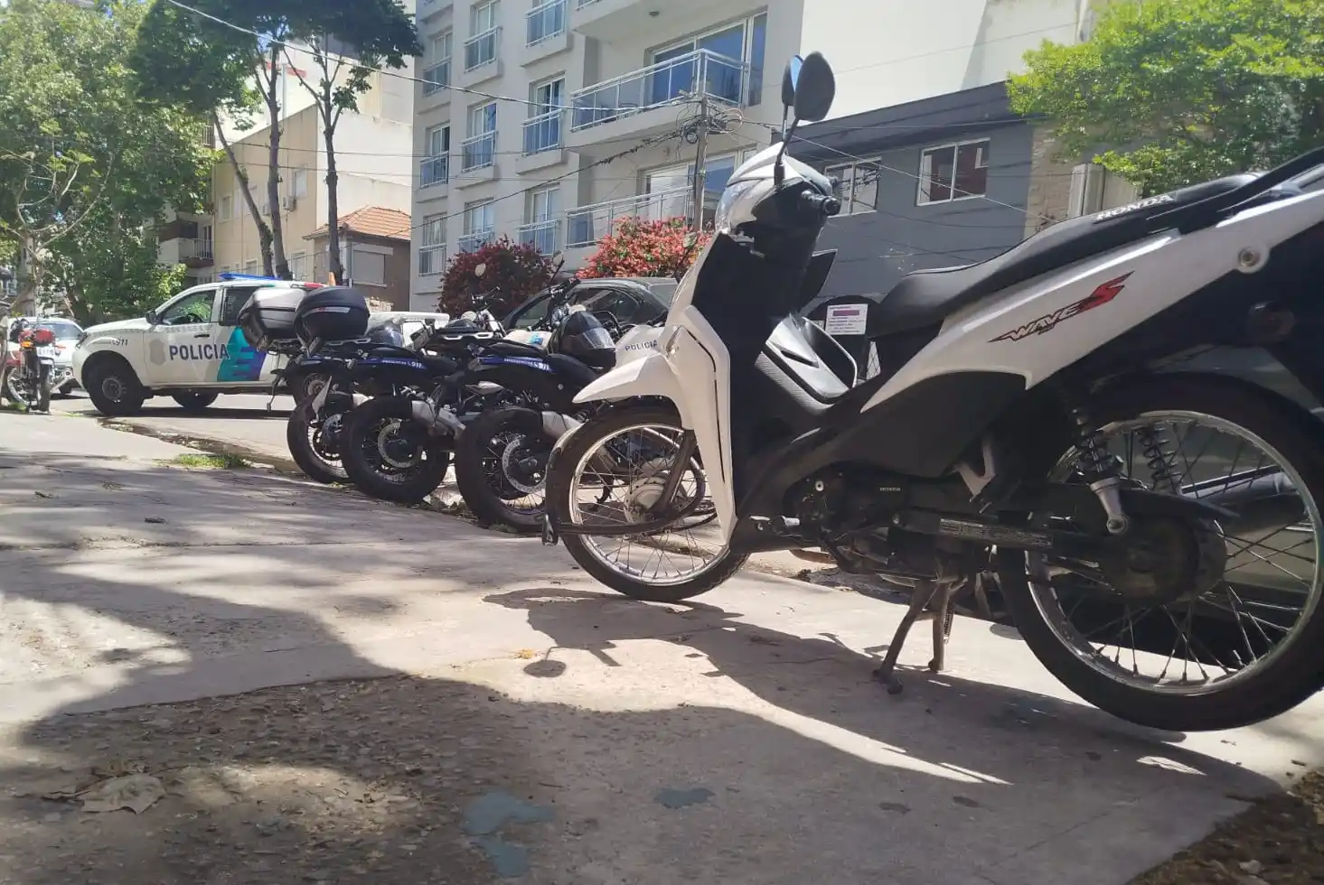 La moto presentaba el tambor de arranque violentado.