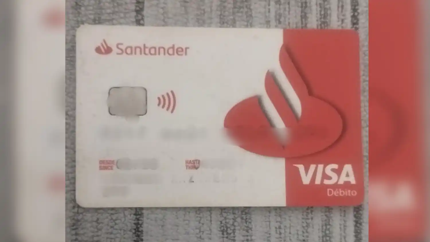 Tarjeta Santander a nombre de Nazareno encontrada