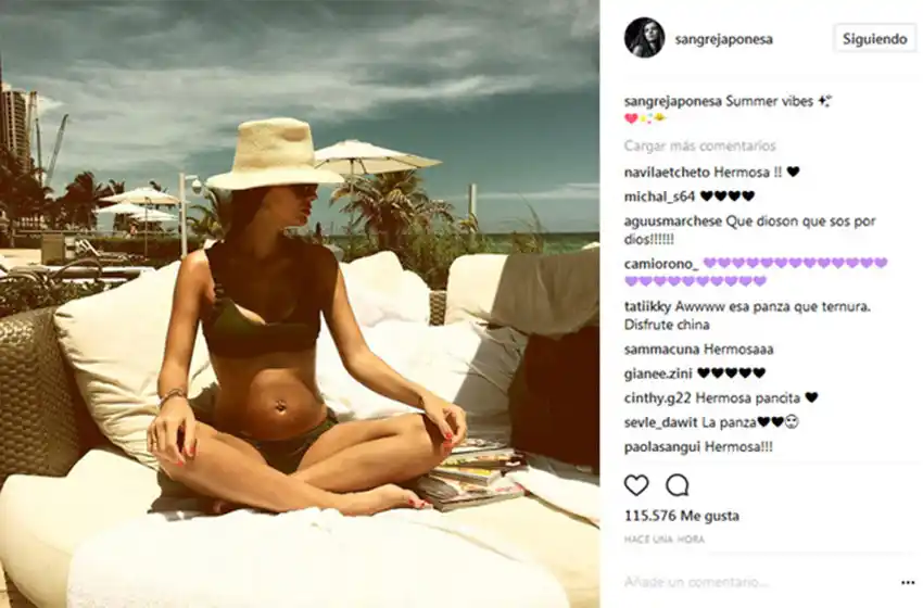 La China Suárez muestra su embarazo en las redes