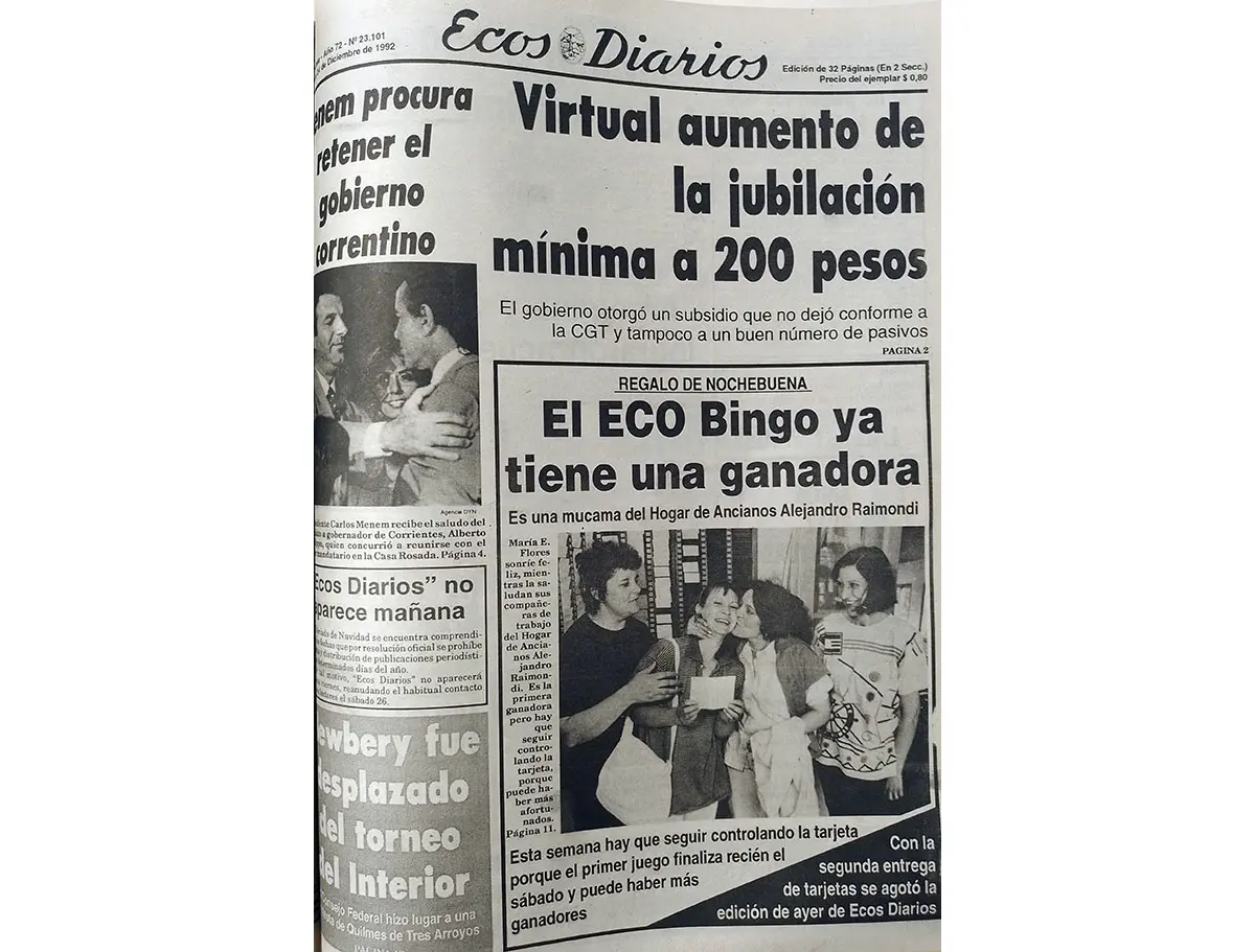Miércoles 23 de diciembre de 1992