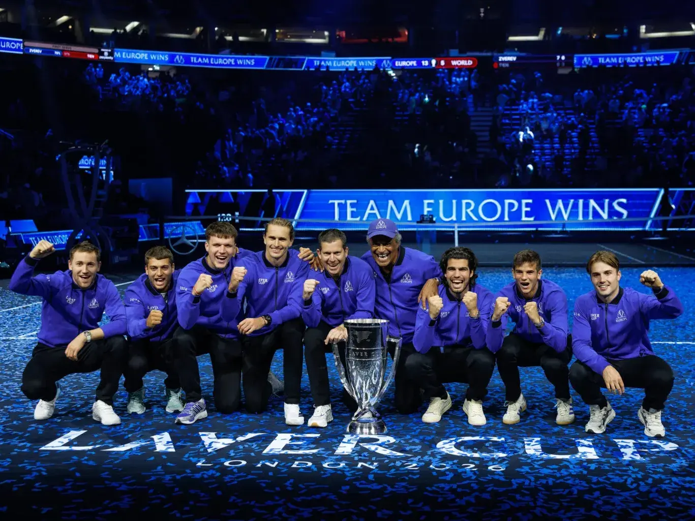 El team Europa se quedó nuevamente con la Laver Cup. Foto:ATP