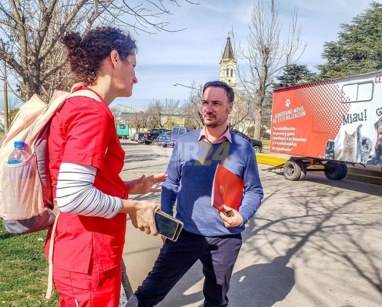 El senador Enrico recorrió Melincué 