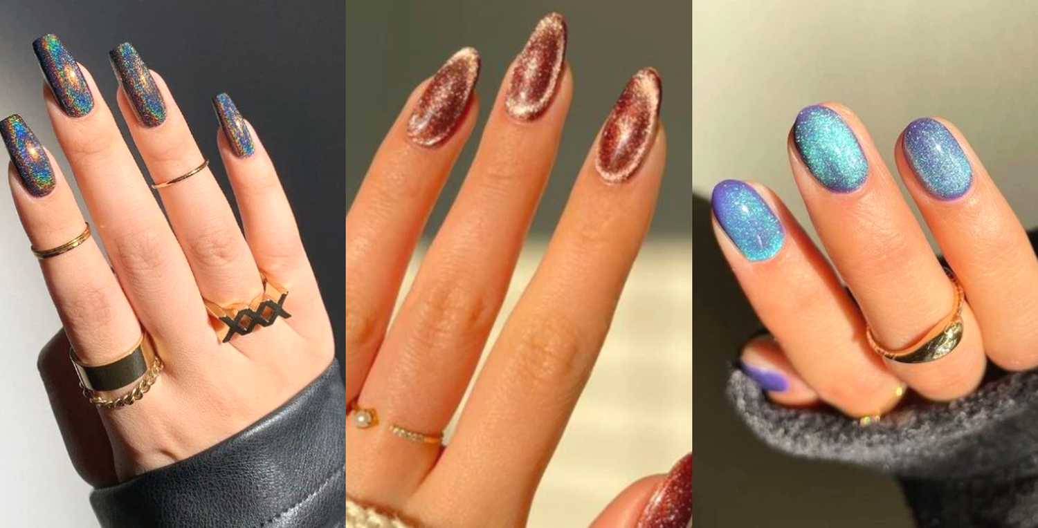 “Crystal cat eye”, el diseño de uñas que se volvió tendencia este 2023
