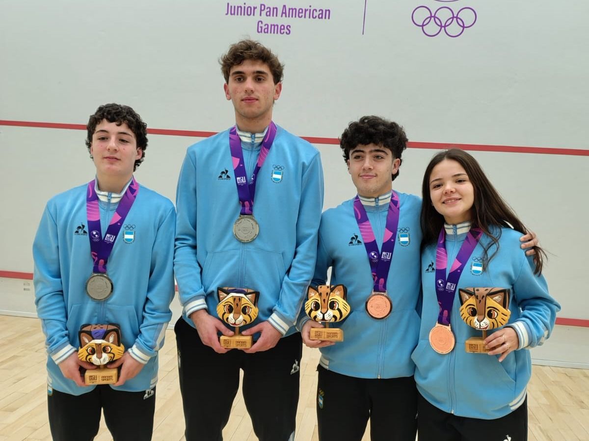Las dos duplas argentinas que ganaron medalla en Asunción.