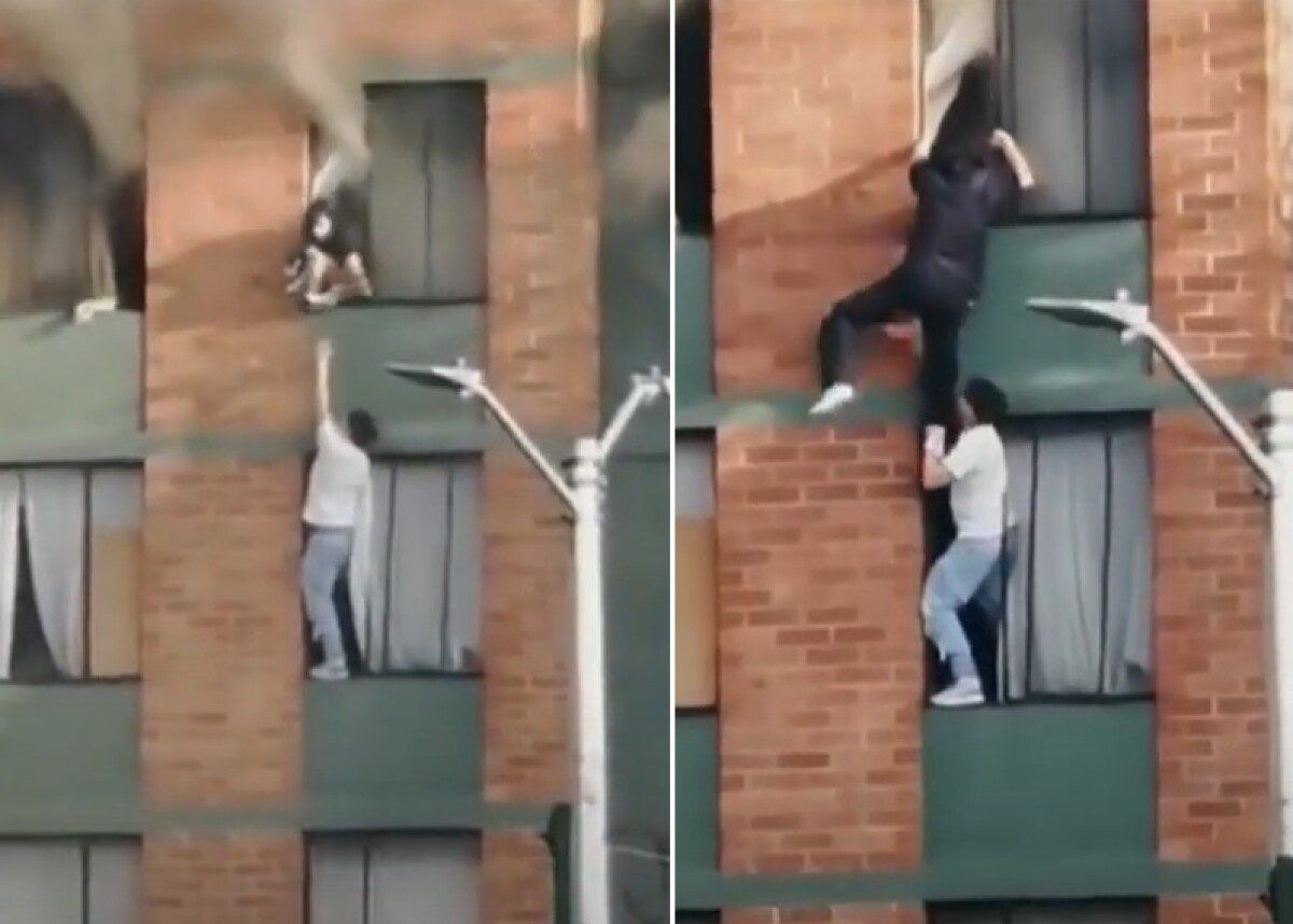 Heroico rescate durante incendio en Bogotá: hombre salvó a mujer y su mascota (+ Video)