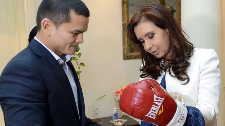 Cristina recibió al "Chino" Maidana en Olivos