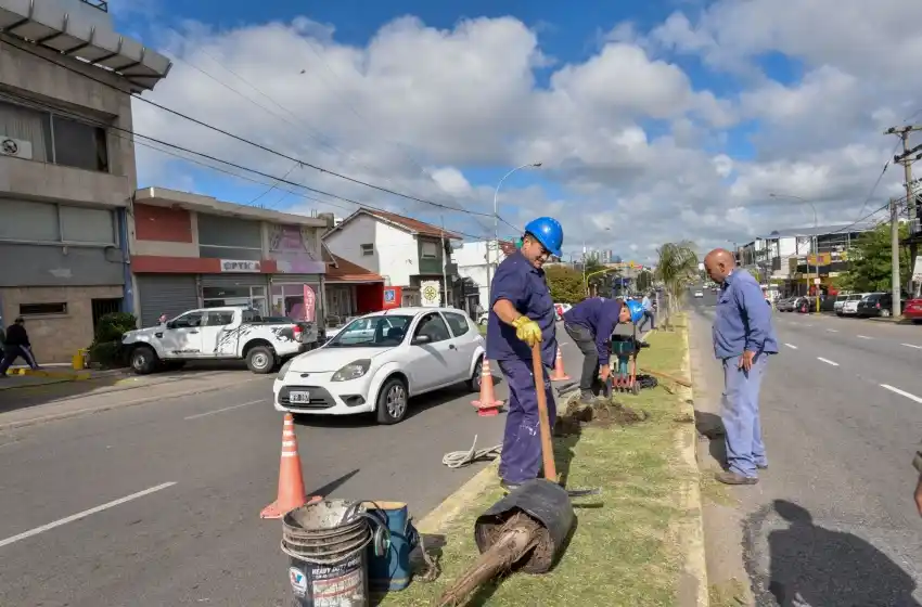La Municipalidad continúa trabajando en el Centro Comercial a Cielo Abierto 12 de Octubre