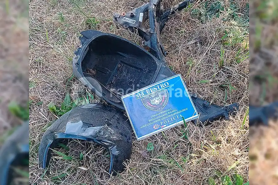 Rafaelinos salieron a caminar y se encontraron el “descarte” de una posible moto robada