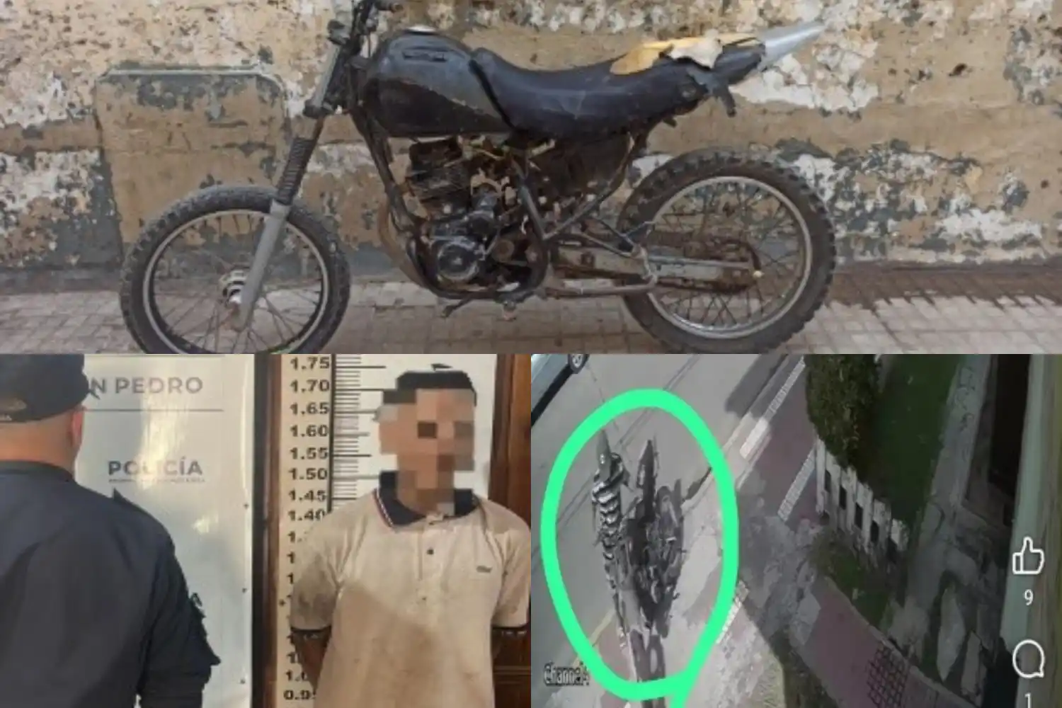 La moto fue restituida a su propietario.