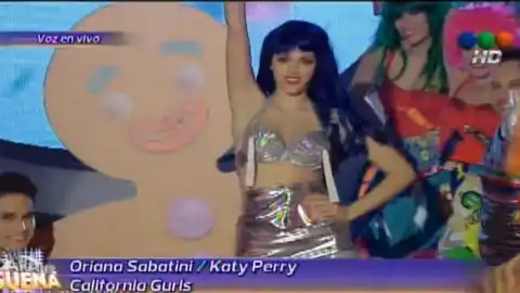 Oriana Sabatini se lució como Katy Perry en Tu cara me suena
