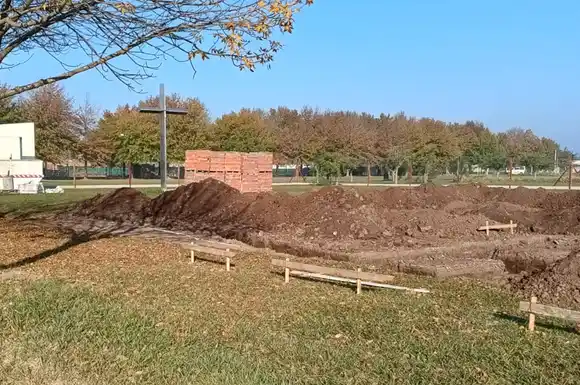 Comenzaron los trabajos de la nueva capilla Santa Rafaela María en barrio Álamos del Aero Club