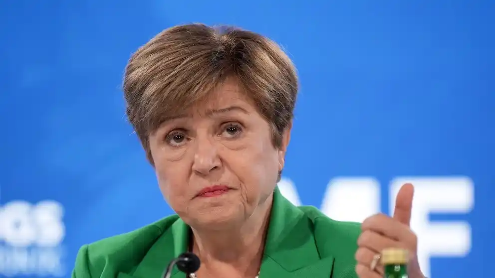 La directora gerente del Fondo Monetario Internacional (FMI), Kristalina Georgieva, dio una conferencia de prensa en el marco de las reunions de primavera del organismo
