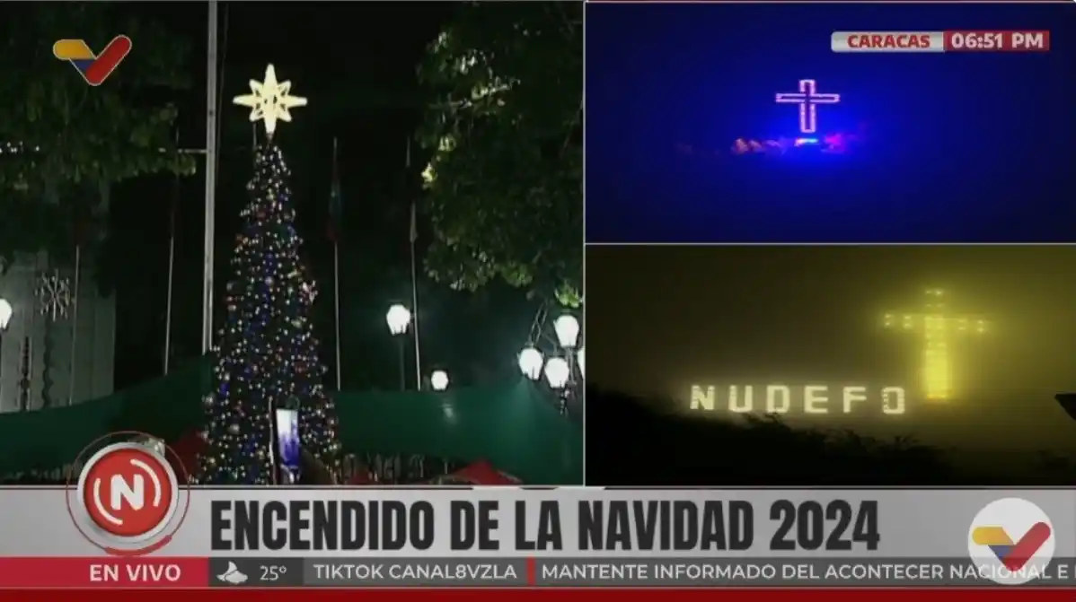 Autoridades chavistas encendieron la Navidad en Caracas y varias ciudades del país este 01Oct (VIDEO)