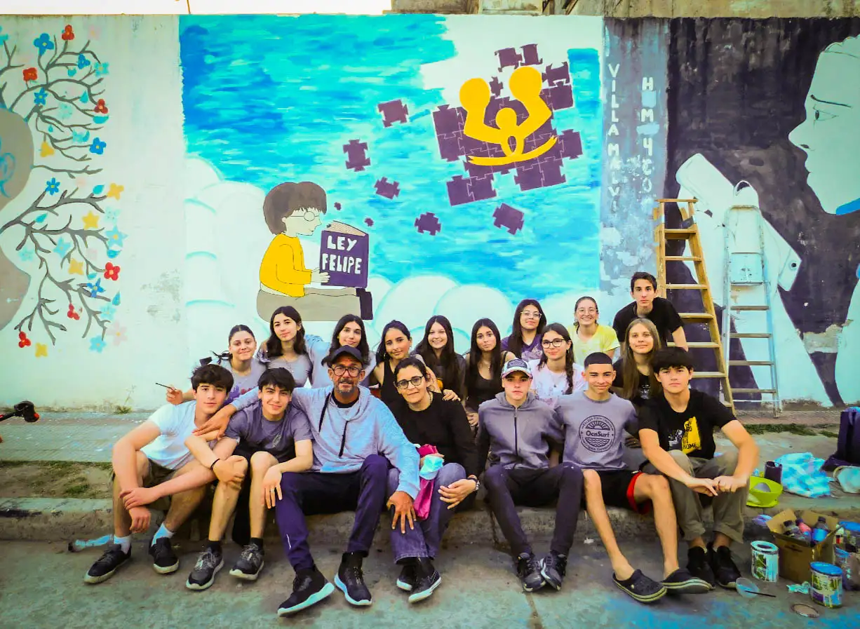 El proyecto Ley Felipe sigue sumando respaldos de toda la comunidad: ahora, la lucha se hizo mural