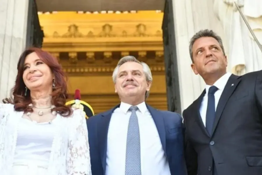 Cristina Kirchner, Alberto Fernández y Massa se muestran juntos