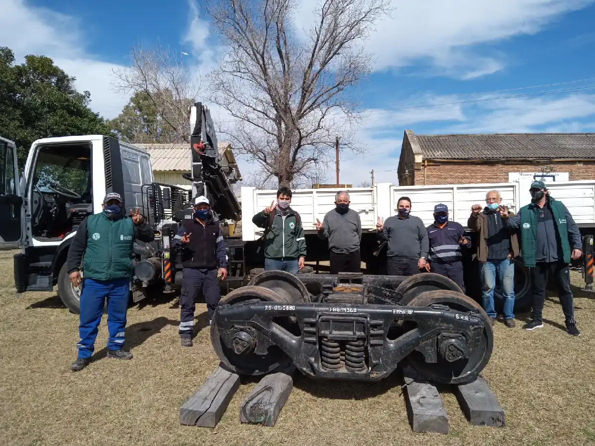 Bogie construido en la ex  Fábrica Militar se suma al  patrimonio del Museo Ferroviario