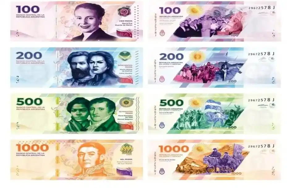 Los nuevos billetes de 10 y 20 mil pesos se agregarán en breve.