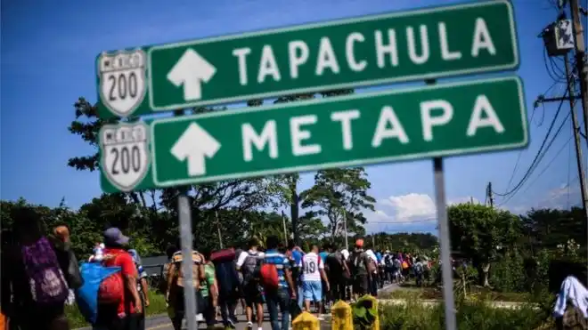 Caravana de migrantes: “Ya estamos en México, no vamos a parar”