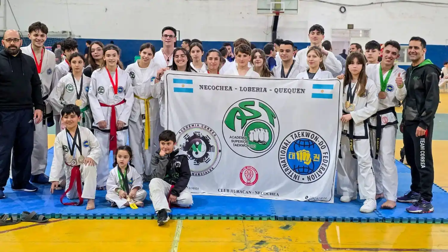 La Academia Correa y sus representantes, de buen paso por Villa Gesell