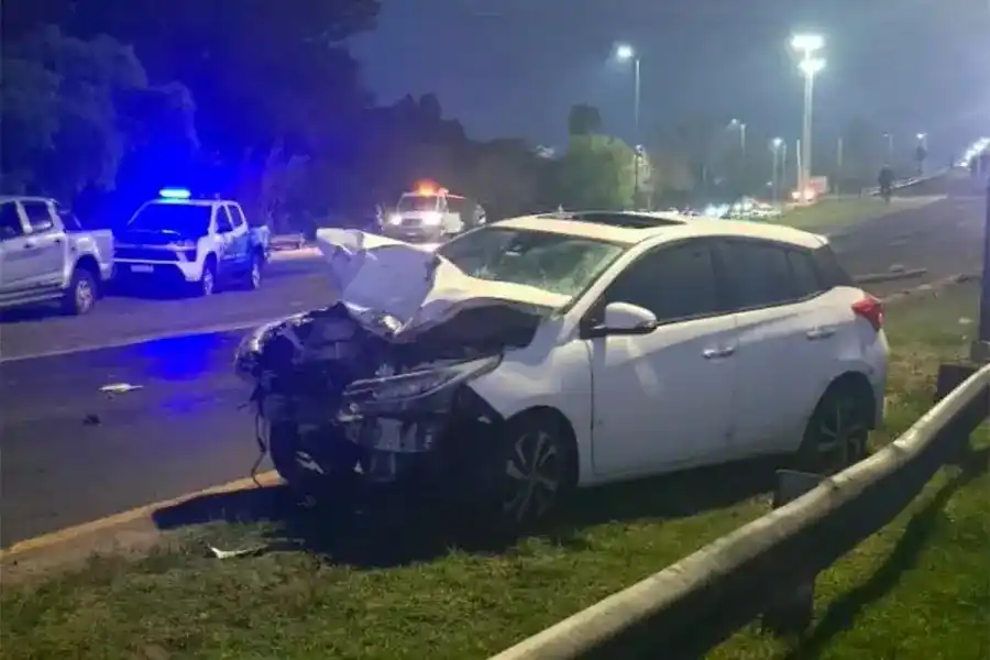 El conductor del automóvil dio positivo en el control de alcoholemia