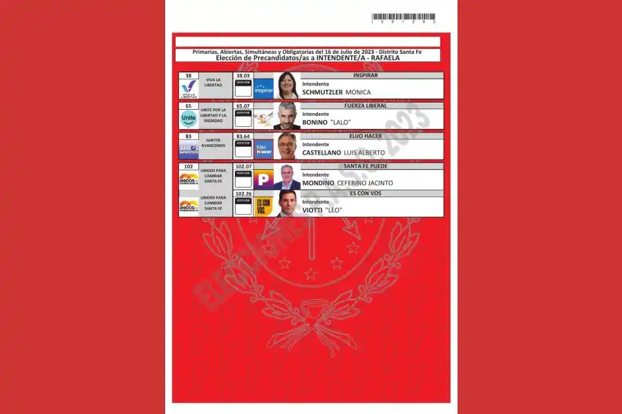 Esta votación es a través del sistema de boleta única