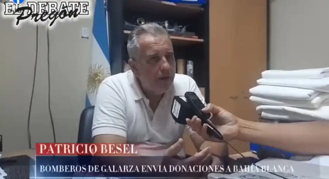 Bomberos de Galarza envía donaciones a General Cerri, Bahía Blanca