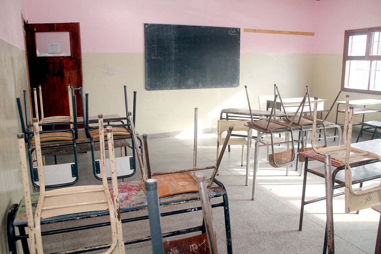 Aulas vacías. El 85% de los docentes estatales adhirió a la medida de fuerza