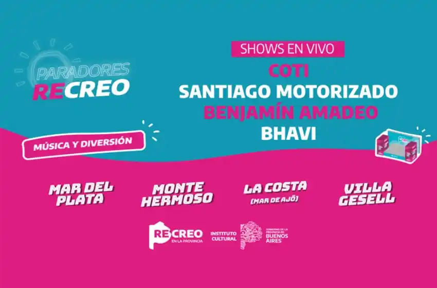 Con Coti y Santiago Motorizado se abre la grilla musical en los paradores ReCreo